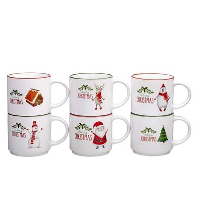 Capacità 14 oz regalo natalizio ceramico tazza da caffè senza accessori