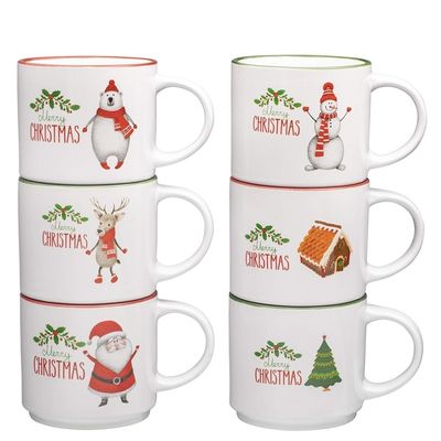 Capacità 14 oz regalo natalizio ceramico tazza da caffè senza accessori