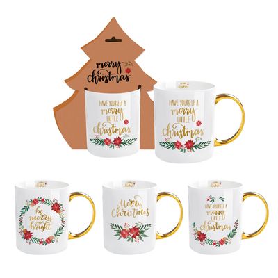 Capacità 14 oz regalo natalizio ceramico tazza da caffè senza accessori