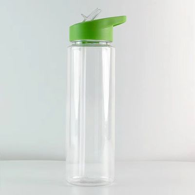 25 oz Tritan Plastic Cup Eco-friendly Portable Colorato senza BPA Chiara Sport Shaker Bottle con cannucce rollover