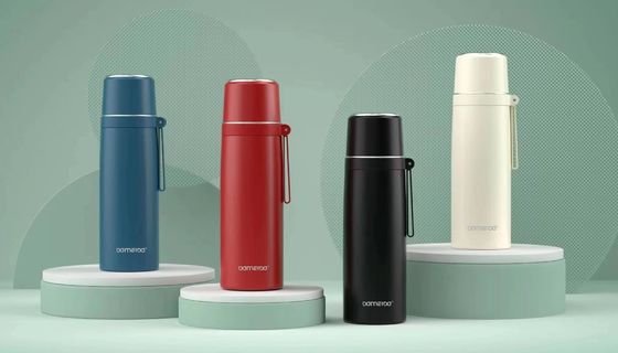 Moderno design Logo personalizzato 500ml Acciaio inossidabile bottiglia d'acqua Ideale per i regali d'affari
