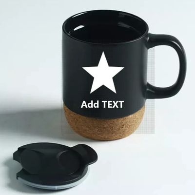 Tazza di Natale in ceramica da 450 ml con coperchio e logo personalizzato