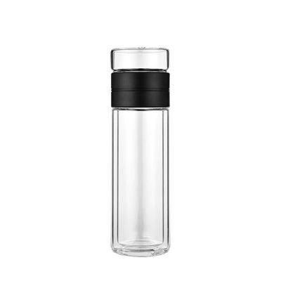 Logo personalizzato Sublimazione vetro trasparente Tumbler bevande bottiglia d'acqua di vetro con filtro