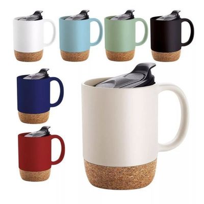 Tazze da caffè a fondo di sughero in ceramica con logo personalizzato