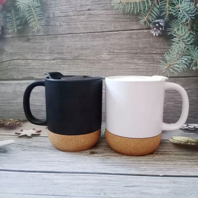 Tazze da caffè a fondo di sughero in ceramica con logo personalizzato