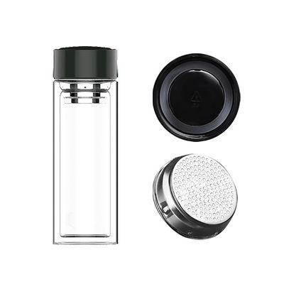 Bottiglia d'acqua riciclabile con coperchio Eco-friendly Durable Customisable Logo Bottiglia di vetro