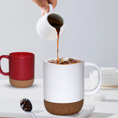 14 OZ Cork Base Stoneware Matte Custom Design Giornata della mamma San Valentino Ceramica Custom MUGS Con Capo PP