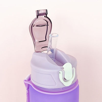 30 oz Logo personalizzato PC Tazza d'acqua di plastica senza BPA cannucce sportive Shaker bottiglia con tappo