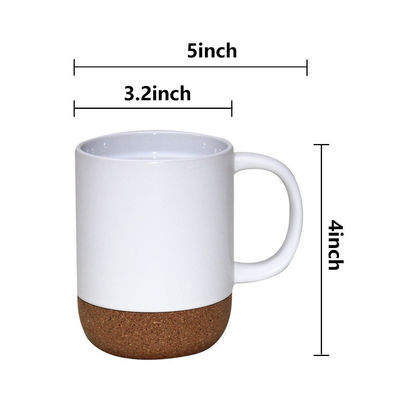 Logo personalizzato 15oz Sublimazione porcellana tazza da caffè tazza di ceramica con maniglia coperchio e fondo in legno
