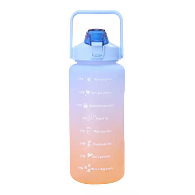 Bottiglia di plastica portatile a prova di perdite da 2L per colori personalizzati e sport all'aria aperta