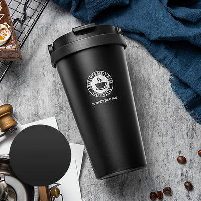 Logo personalizzato accettabile 304 Acciaio inossidabile Bottiglia d'acqua Tazza di caffè a vuoto isolato