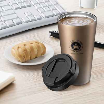 Logo personalizzato accettabile 304 Acciaio inossidabile Bottiglia d'acqua Tazza di caffè a vuoto isolato