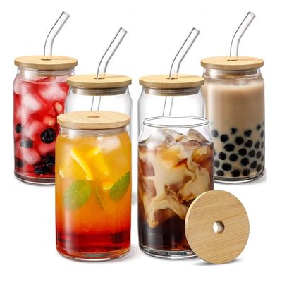 16 oz contenente bicchiere da tè a forma di bolla con coperchio per succo di latte birra soda