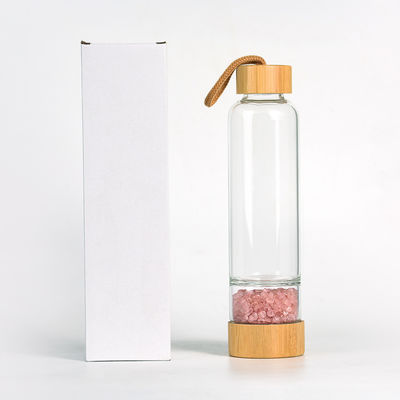 Bottiglia d'acqua in vetro di design professionale con cristalli e pietre preziose Capacità 500ml