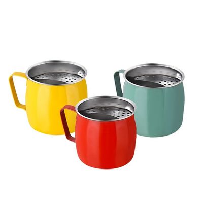 Cucine da tè in acciaio inossidabile da 20 oz a colori personalizzati per feste Cucine da tè da frutta a filtro a mezzaluna riutilizzabili