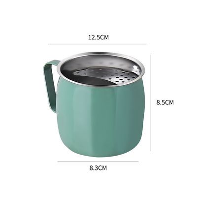 Cucine da tè in acciaio inossidabile da 20 oz a colori personalizzati per feste Cucine da tè da frutta a filtro a mezzaluna riutilizzabili