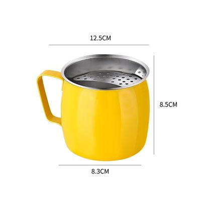 304 Tazze da tè in acciaio inossidabile Progettazione creativa per la personalizzazione del logo e il filtro a mezzaluna
