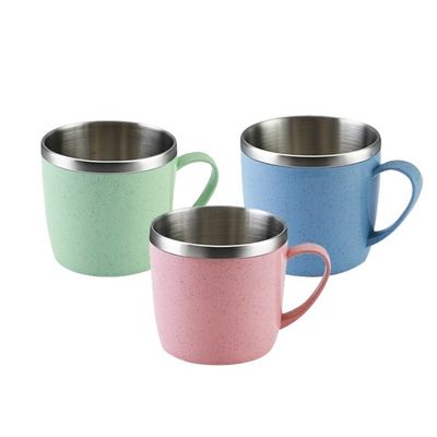 Tazza da caffè in acciaio inossidabile con maniglia di 220 ml per snack e bevande per bambini