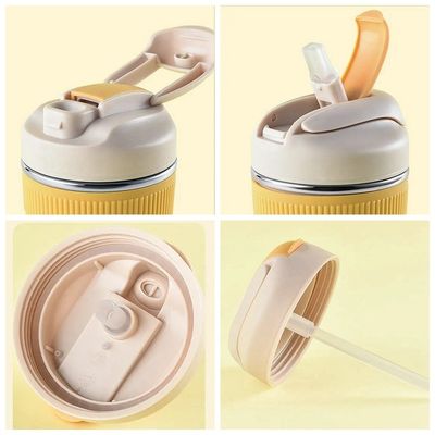 316 Acciaio inossidabile Cute Travel Mug Caffè Isolato Tumbler Vacuum Calore Tazza Con Paglia