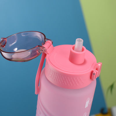 Tazza di plastica da 1000 ml Bottiglia a colori progressivi Libera di BPA Tazza per sport di fitness all'aperto con paglia