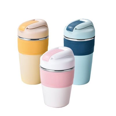 350ml 480ml Dolce Tazza di Viaggio a doppia parete Caffè Isolato Tumbler Tazza Termica con paglia