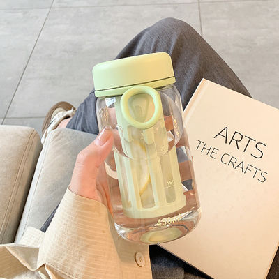 450ml/600ml PC Tazza di plastica a prova di perdite Logo personalizzato Bottiglia d'acqua sportiva con filtro da tè