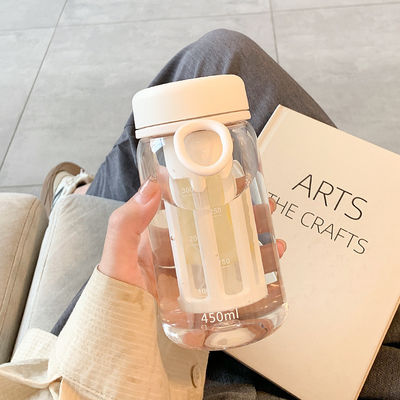 450ml/600ml PC Tazza di plastica a prova di perdite Logo personalizzato Bottiglia d'acqua sportiva con filtro da tè