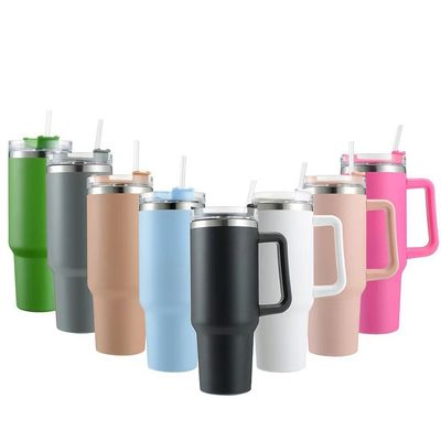 40oz doppia parete di acciaio inossidabile vuoto isolato di viaggio Tumbler con maniglia tazze