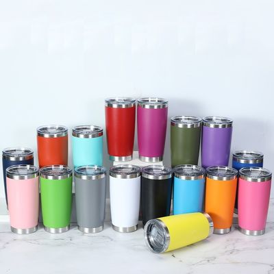 Custom Colorato 20oz Doppia parete Acciaio inossidabile Isolato a vuoto Vetro impermeabile Con Capo