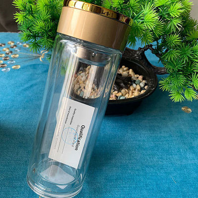Bottiglia d'acqua di vetro senza BPA per uomo con logo personalizzato