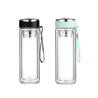 Famiglia-Friendly Clear Glass Sublimation Skinny Double No Leak Coffee Tumbler con coperchio