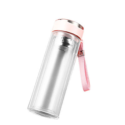 Famiglia-Friendly Clear Glass Sublimation Skinny Double No Leak Coffee Tumbler con coperchio
