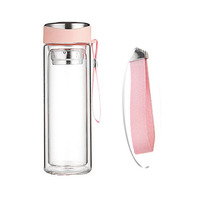 Famiglia-Friendly Clear Glass Sublimation Skinny Double No Leak Coffee Tumbler con coperchio