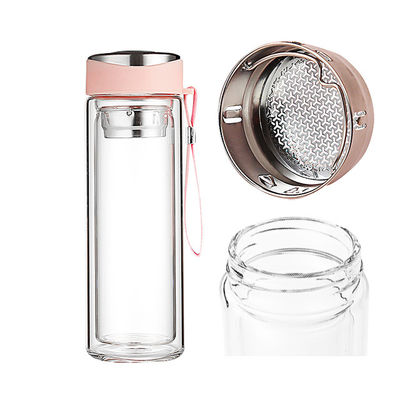 Famiglia-Friendly Clear Glass Sublimation Skinny Double No Leak Coffee Tumbler con coperchio