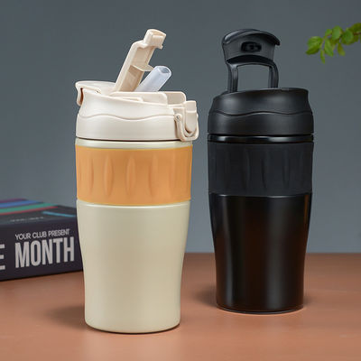 500ml di acciaio inossidabile doppio muro portabile Tumbler con coperchio di paglia per colore personalizzato all' esterno