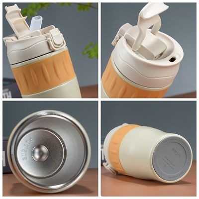 500ml di acciaio inossidabile doppio muro portabile Tumbler con coperchio di paglia per colore personalizzato all' esterno