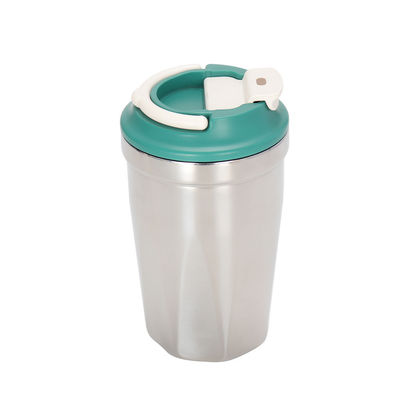 Tazza termica a doppia parete a colori personalizzati da 420 ml per viaggi all'aria aperta e bevitori di caffè