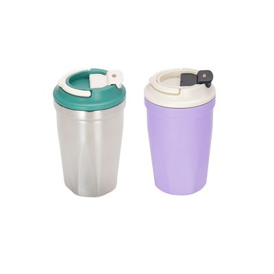 Tazza termica a doppia parete a colori personalizzati da 420 ml per viaggi all'aria aperta e bevitori di caffè