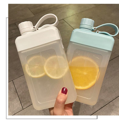 450 ml BPA-free Portatile PP a prova di perdita Plastica Quadratura Succo Sportivo Bottiglia CON Capo e Capo