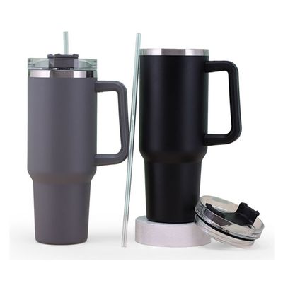 304 Acciaio inossidabile Tazza a vuoto Isolato 40 oz Tumbler con manico e paglia con 1