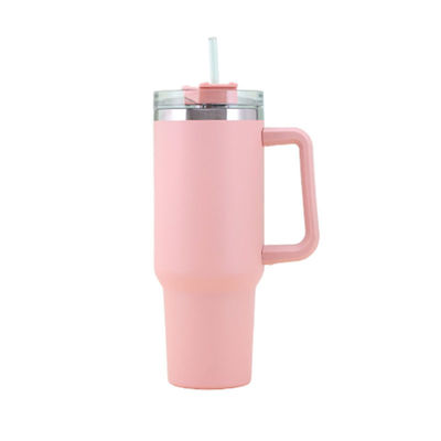 304 Acciaio inossidabile Tazza a vuoto Isolato 40 oz Tumbler con manico e paglia con 1