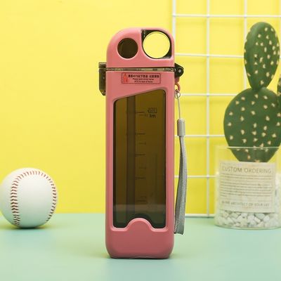 Bottiglia d'acqua di plastica senza BPA di 350 ml con maniglia e timbre Gym Essential