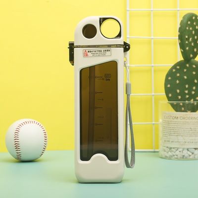 Bottiglia d'acqua di plastica senza BPA di 350 ml con maniglia e timbre Gym Essential