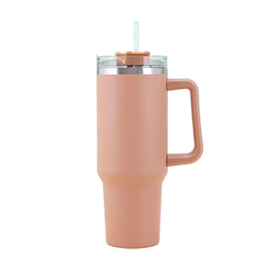 Caldaia portabile con maniglia e coperchio di paglia 40 oz di acciaio inossidabile isolato