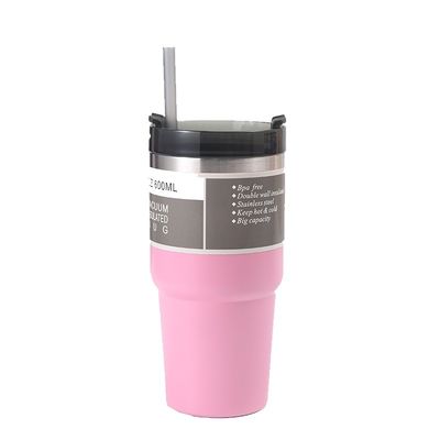 Esemplare 20oz 30oz Coppa auto con paglia 304 Acciaio inossidabile Tumbler doppia parete vuoto isolato Tazza Viaggio Tumbler