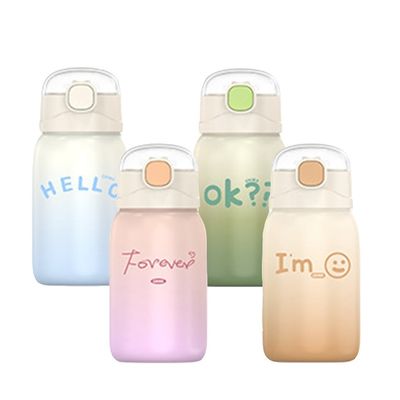 Studentale portatile 350/450ml in acciaio inossidabile con paglia e isolamento termico