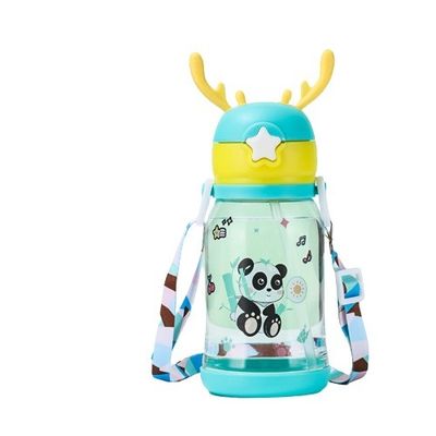 600 ml di tazza di plastica portatile e trasparente per le avventure dei bambini in movimento