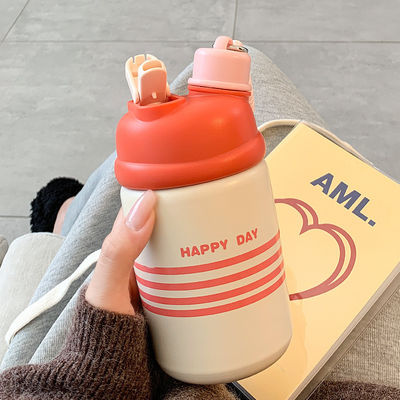 Tazza d'acqua da viaggio personalizzabile da 500 ml in acciaio inossidabile 316 Ideale per sport e studenti