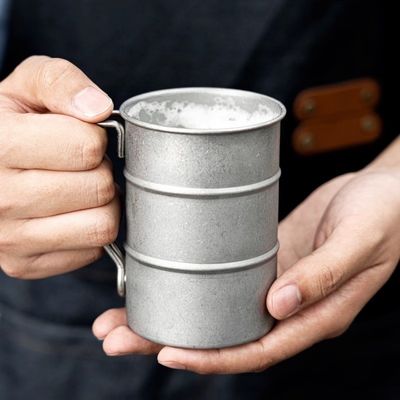 Tazza di caffè vintage personalizzata da 380 ml per viaggiare, campeggiare e gustare le tue bevande preferite