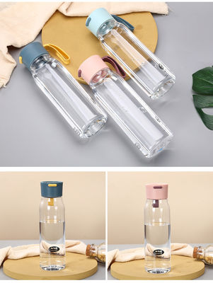 Coppa di plastica portatile a prova di perdite, senza BPA, bottiglia sportiva di acqua Tritano con coperchio per adulti